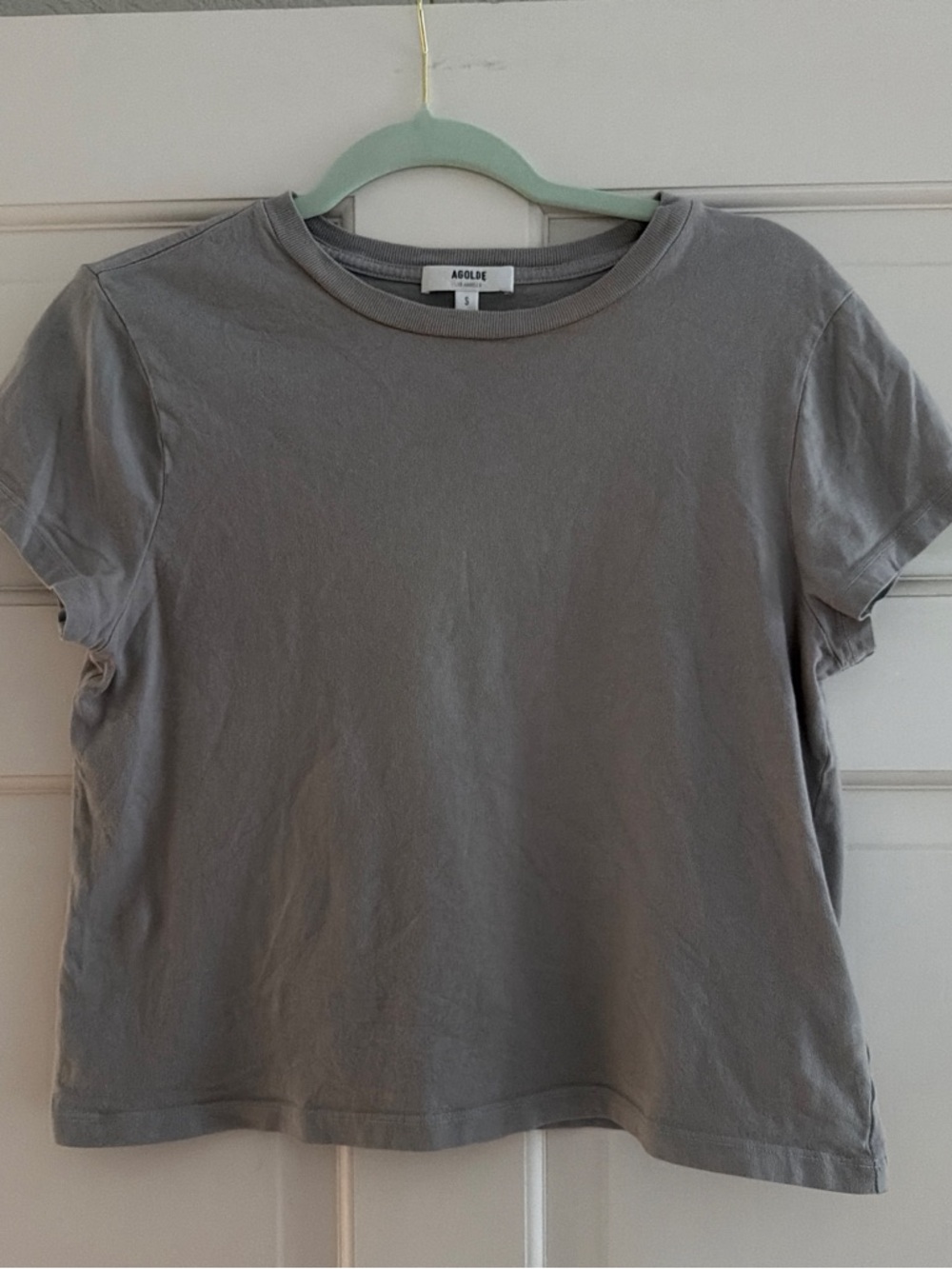 Agolde Light Gray Crewneck Tee